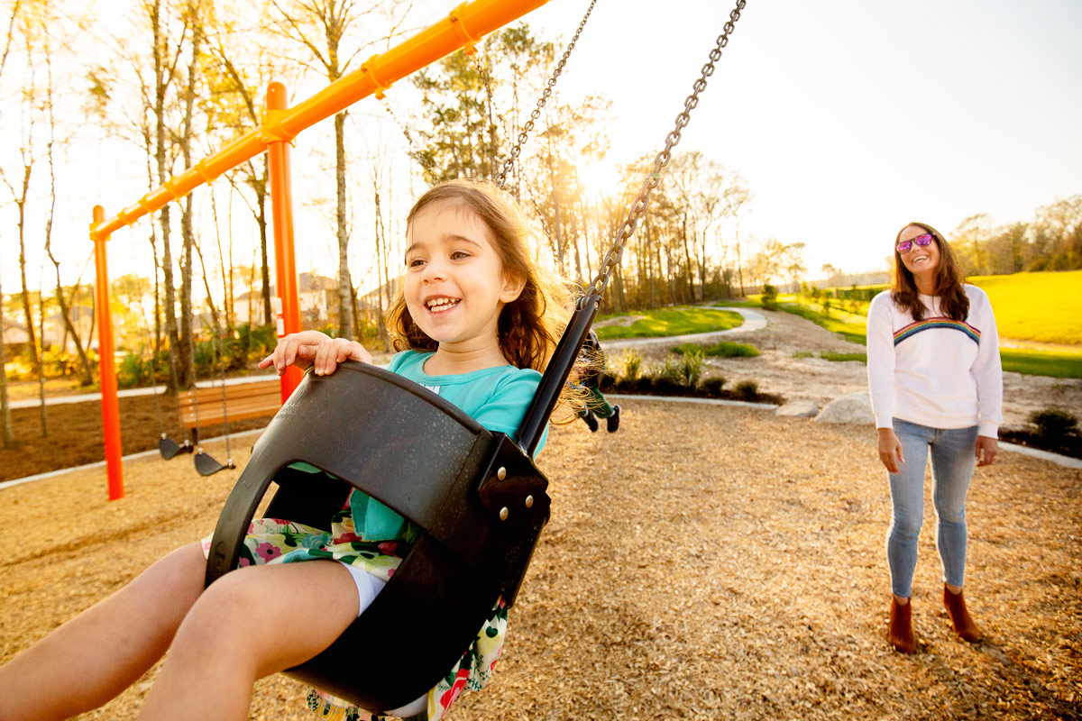 Our swings bring out the smiles. 