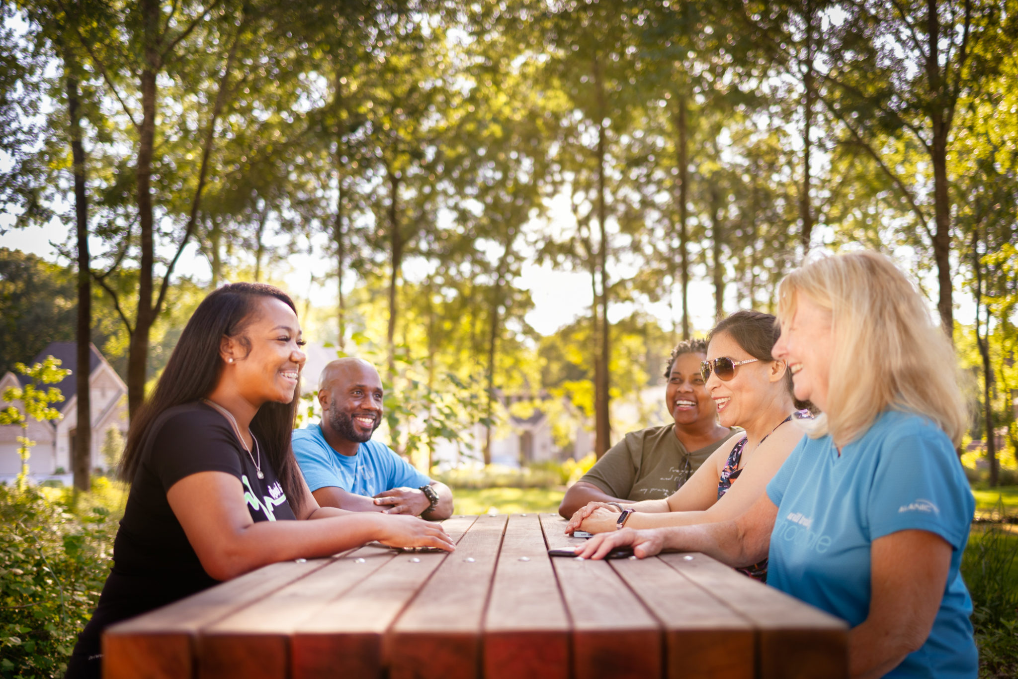 Enjoy time socializing with neighbors after your workout at one of the picnic tables in Circuit Park.