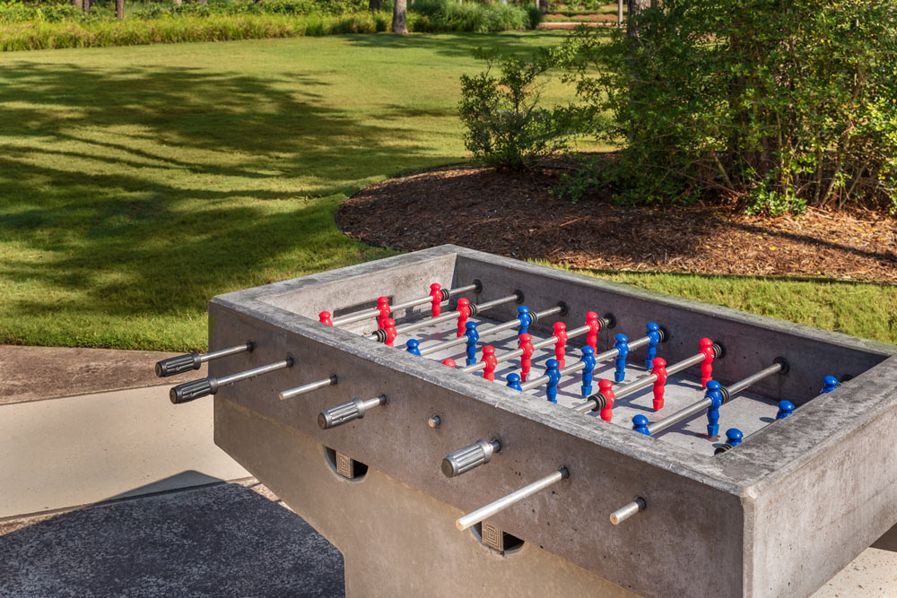 The Lifestyle Center has something for everyone! Enjoy a game of foosball on the foosball table.