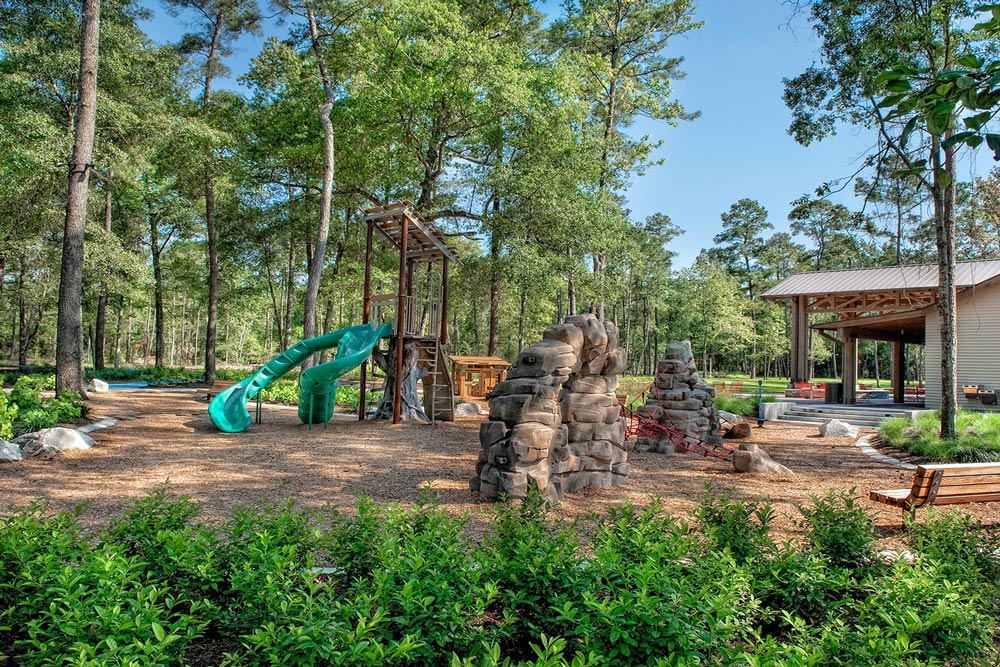 The Woodland Playground, which incorporates wood we have recycled from our trees, allows kids to climb, swing and play to their heart’s content