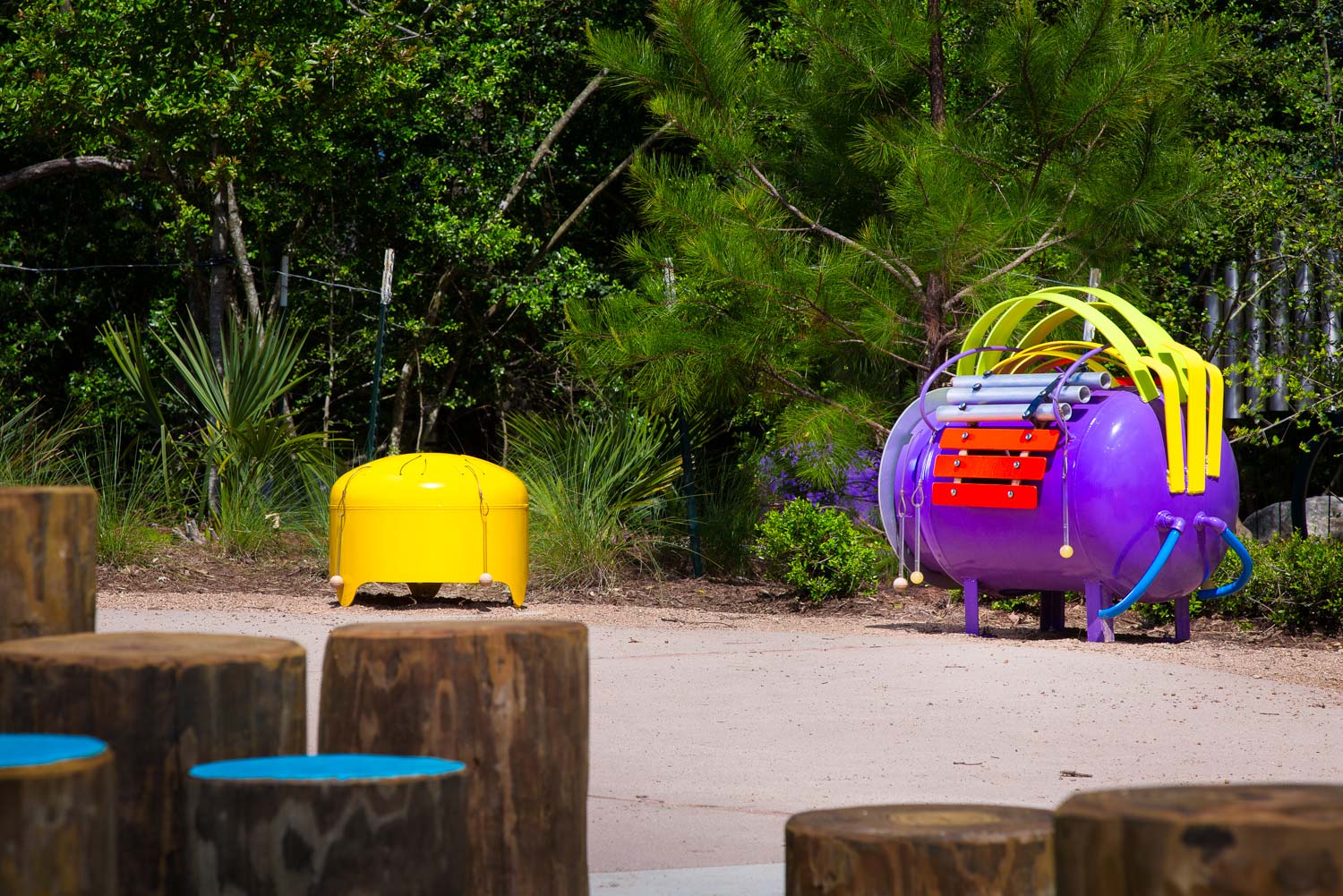 Along our trails, residents will find musical elements such as wind chimes, chimes in the shape of a chime-asaurus, Grandioso Chimes and whale drums.