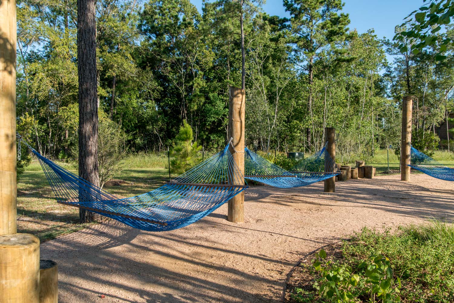Residents can enjoy lounging on our hammocks along our Hammock Zone.